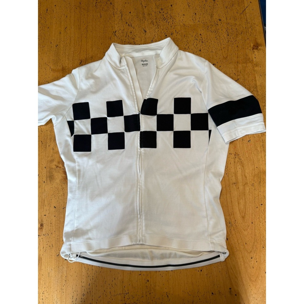 Rapha SS Mens Check Jersey Merino Wool Cycling Top Mens Medium